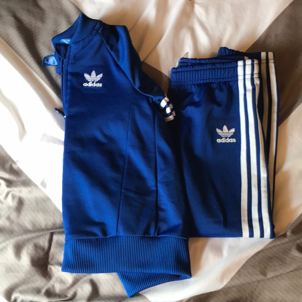 Royal Blue Adidas Originals Sweat Suit Sz 4T